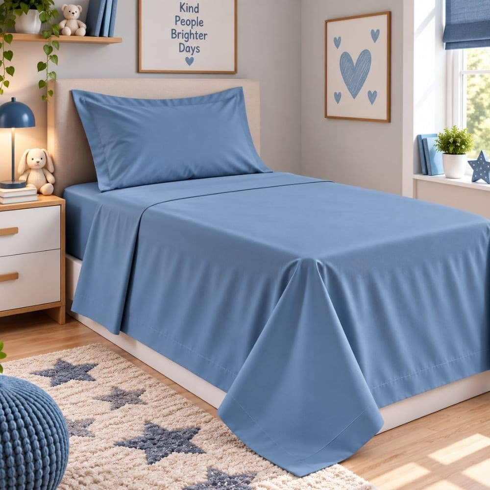 Lenzuola Letto Singolo Cotone Botticelli Home Solid Color - 73