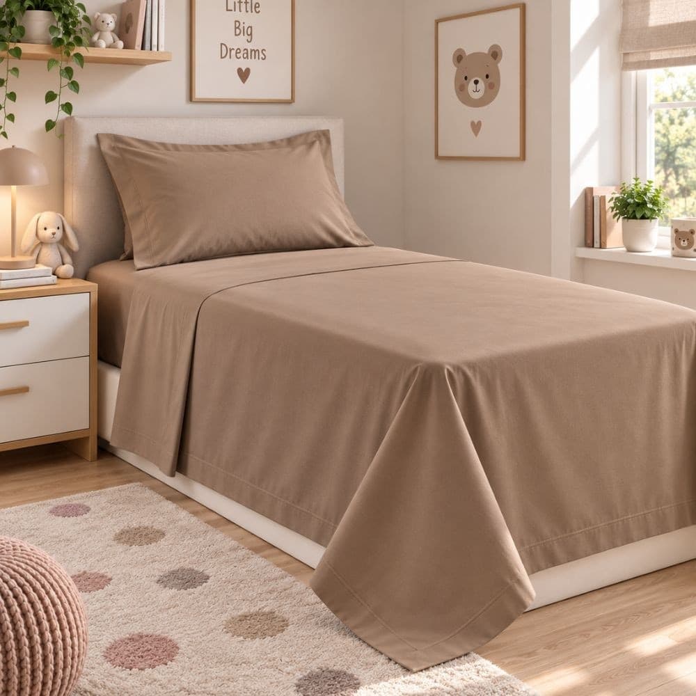 Lenzuola Letto Singolo Cotone Botticelli Home Solid Color - 82