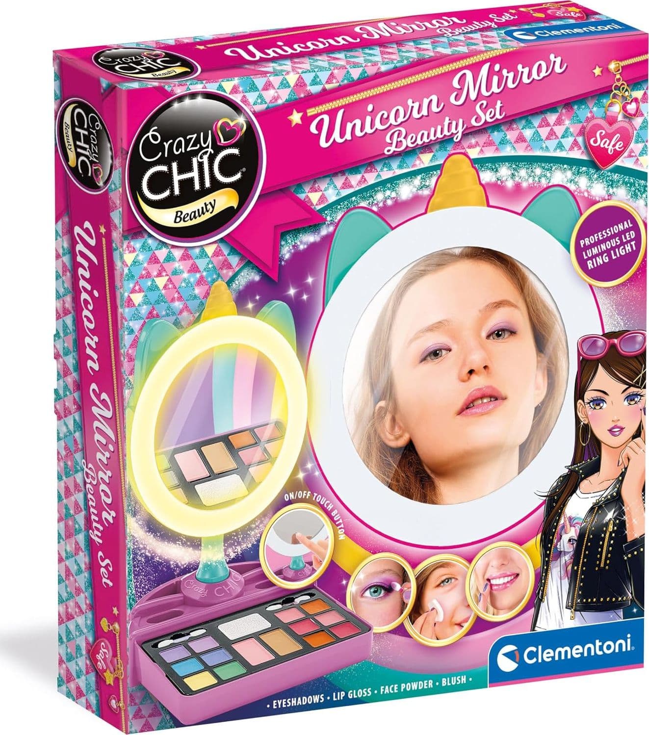 Clementoni - Crazy Chic Make-up Unicorn Specchio 18855 - 2