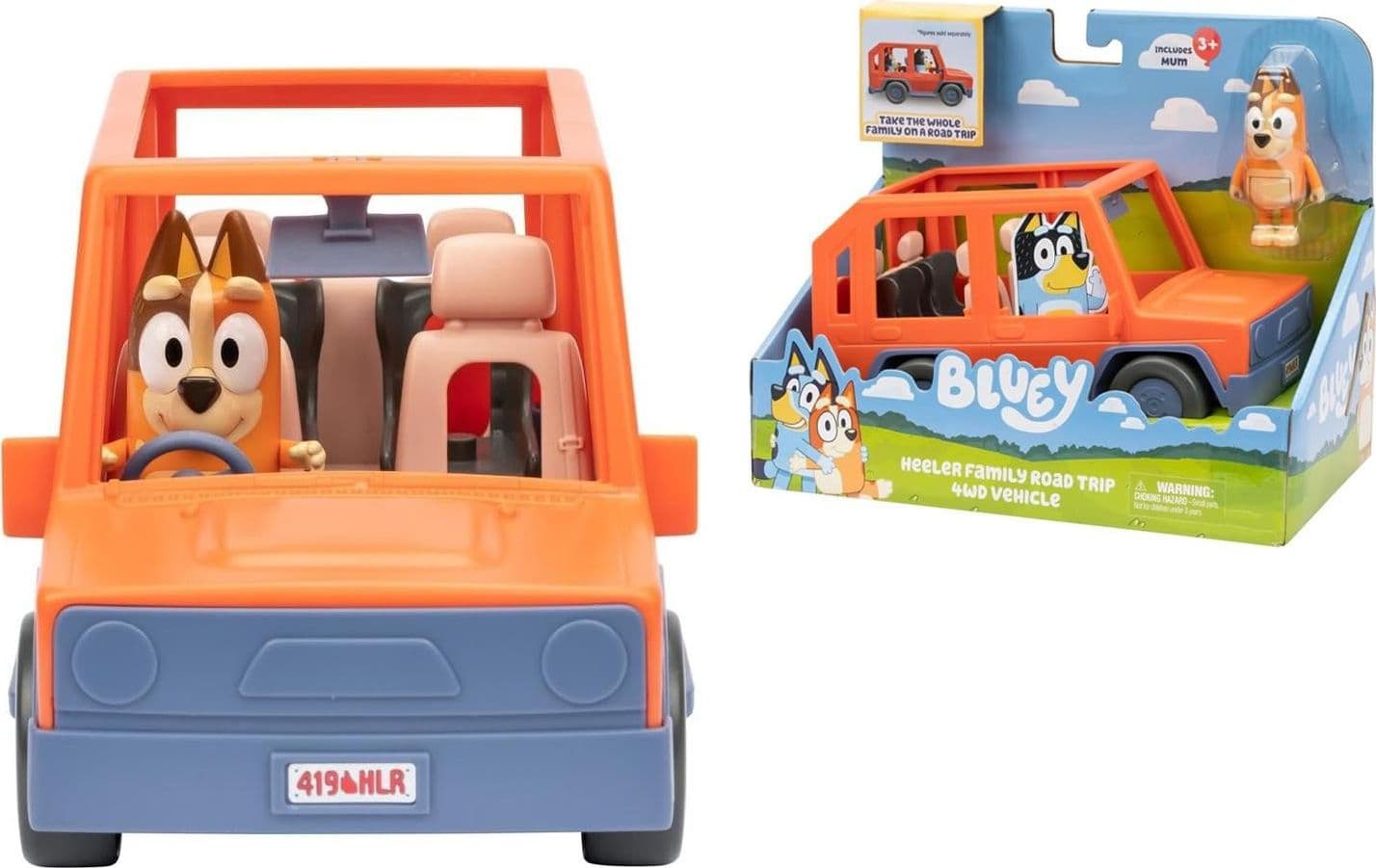Bluey Jeep con Chilli