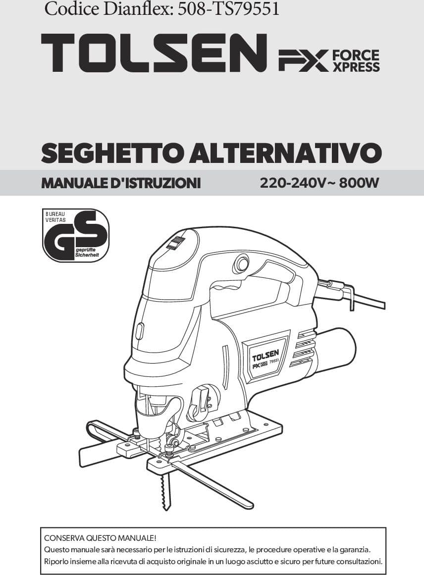 SEGHETTO ALTERNATIVO 800W- 800 w- TOLSE- pezzi 1 - 2