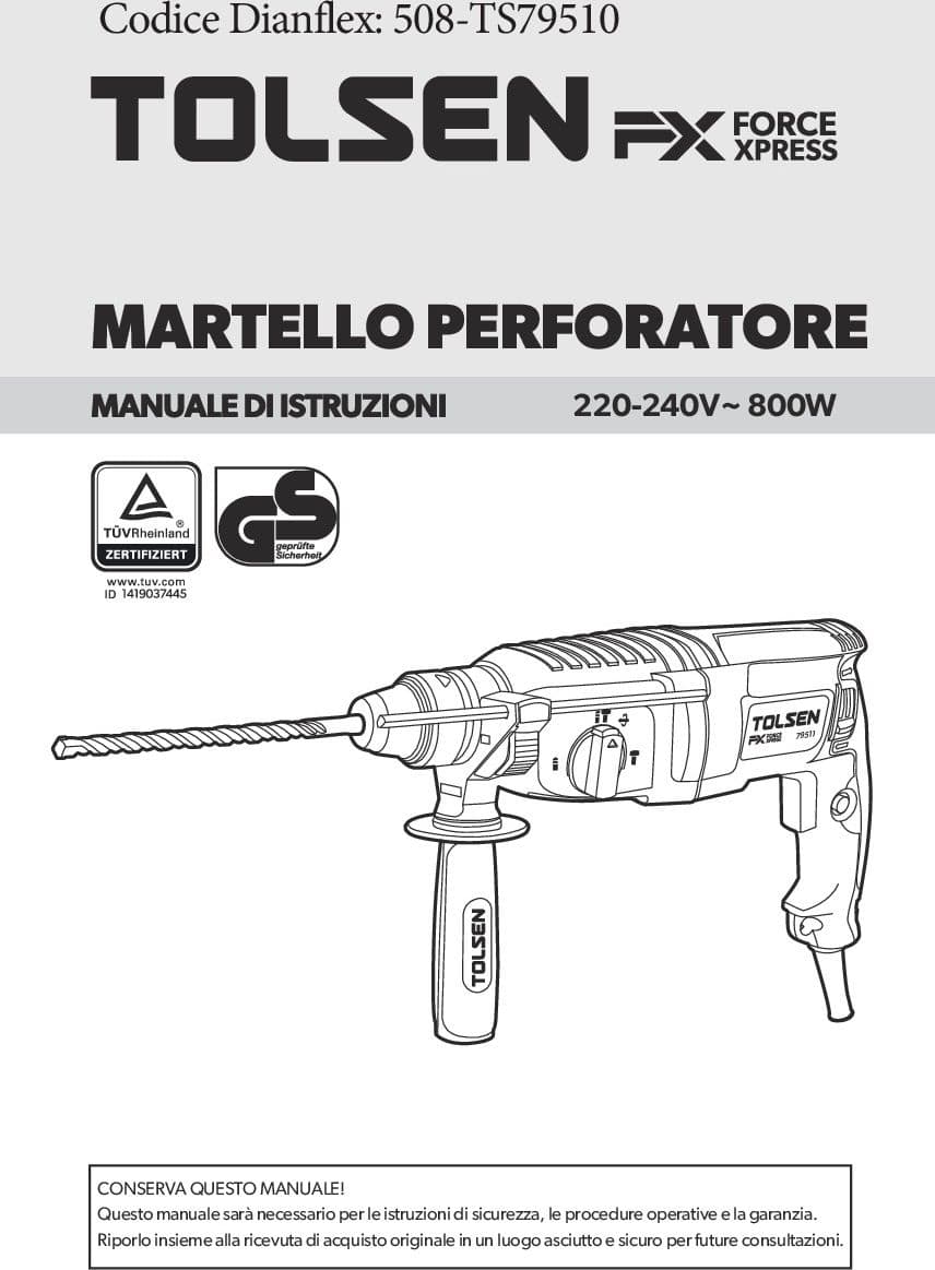TASSELLATORE 800W- 800 w- TOLSE- pezzi 1 - 2