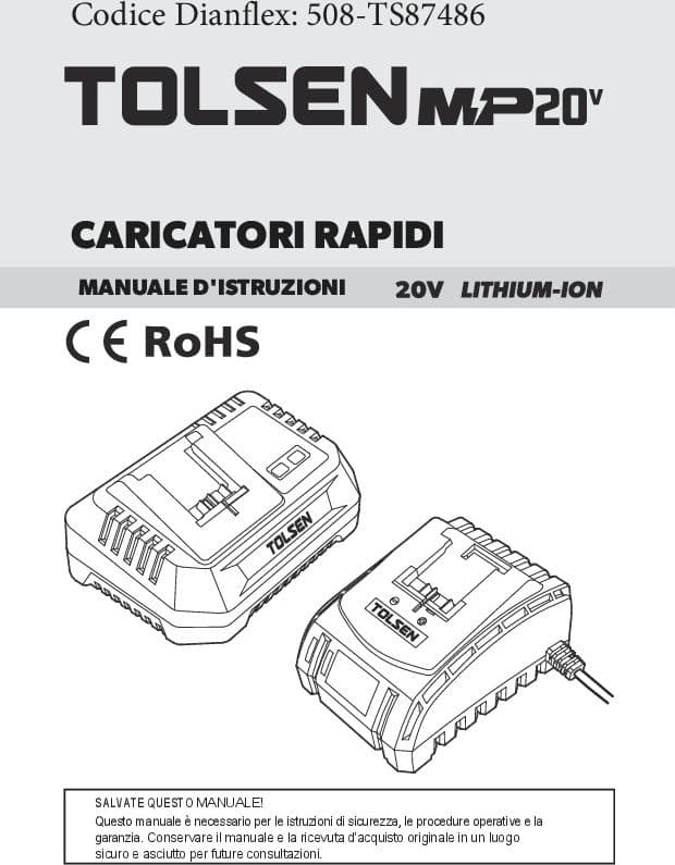 CARICABATTERIE RAPIDO SERIE MP20V 4.0 AH- TOLSE- pezzi 1 - 2