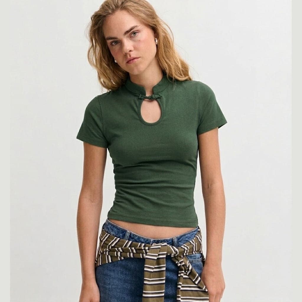 Top JJXX Gigi Collar Green - 3