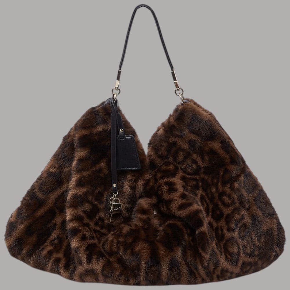 Borsa a spalla Liu Jo AF6194E1164 grande con stampa animalier - 5