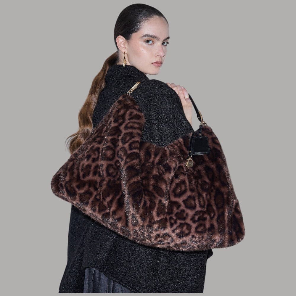Borsa a spalla Liu Jo AF6194E1164 grande con stampa animalier - 2