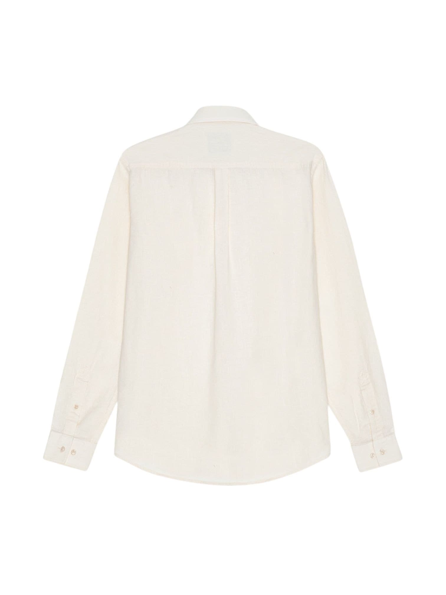 LES DEUX Les Deux Konrad Cotton Linen Shirt camicia in lino da uomo - egg white - 2