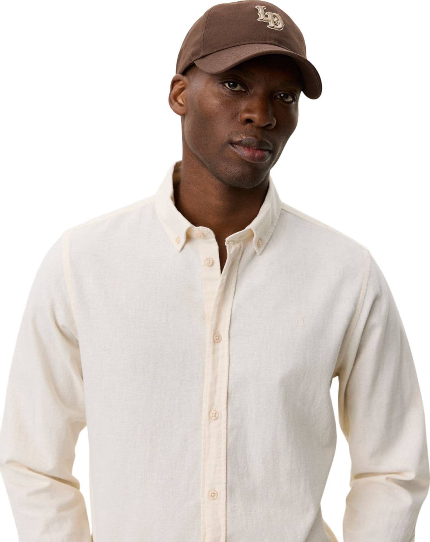 LES DEUX Les Deux Konrad Cotton Linen Shirt camicia in lino da uomo - egg white - 6