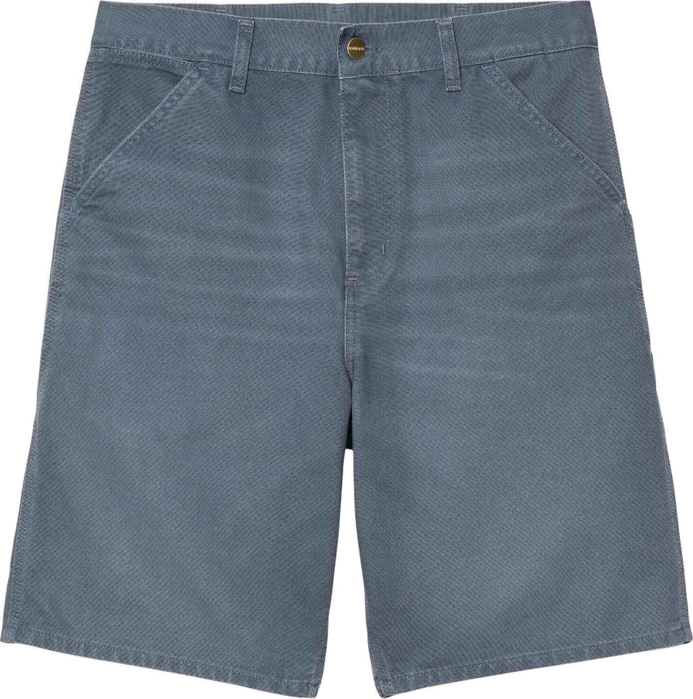 CARHARTT WIP Carhartt Wip Single knee short gamba larga in canvas slavato - Dusky Blue stone washed - 2