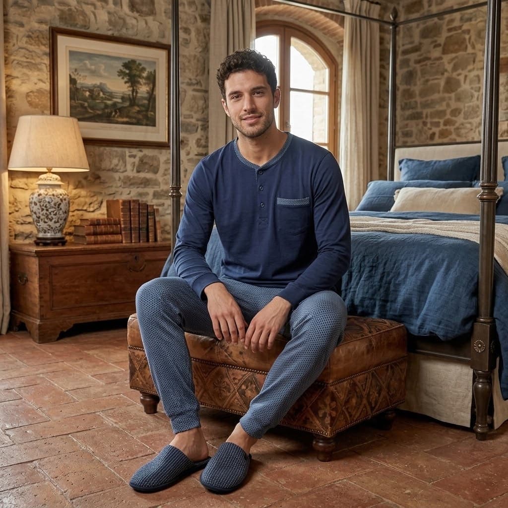 Pigiama Uomo Karel SK1206PLU in Caldo Cotone - 1
