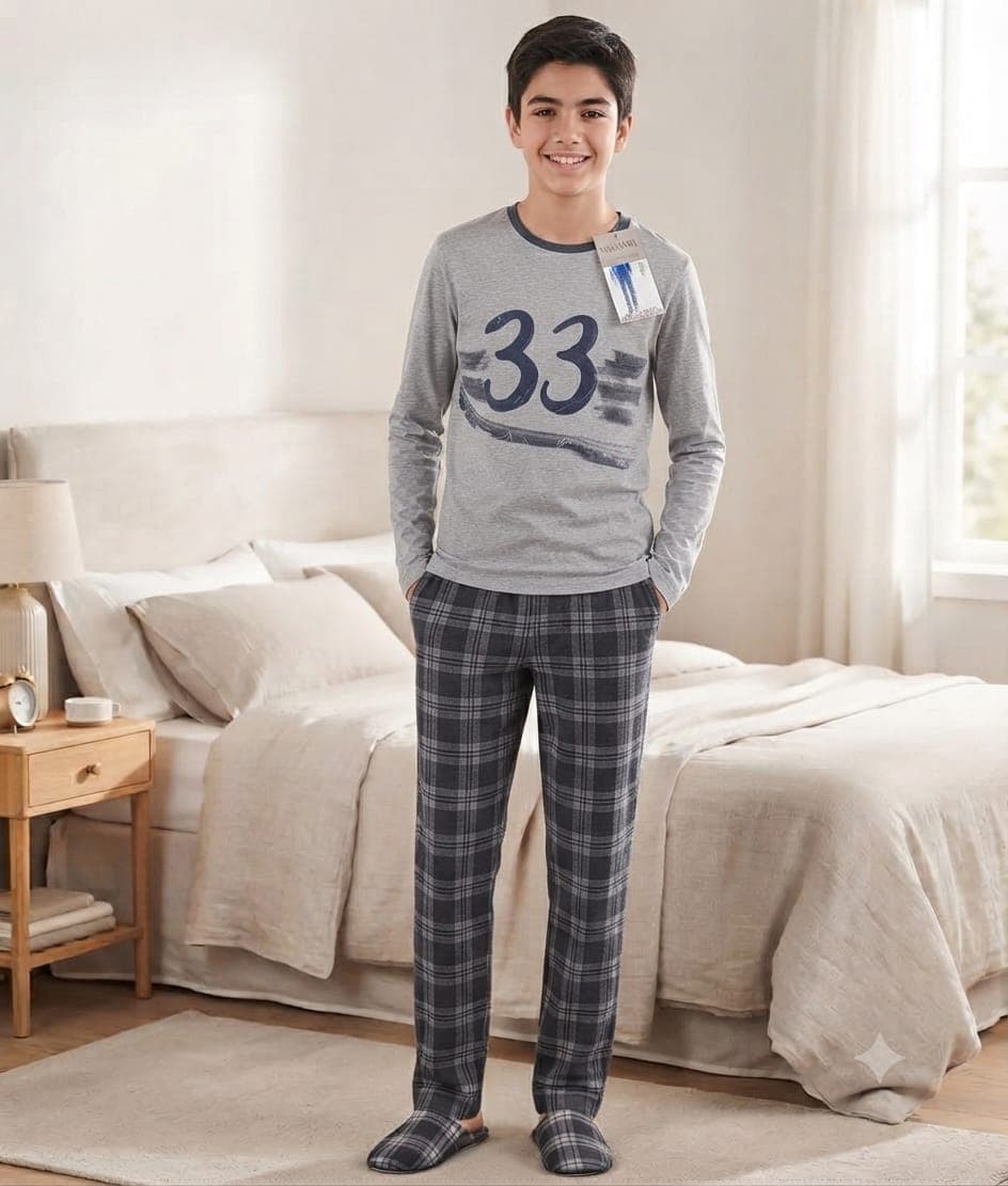 Pigiama Ragazzo Karel Più 33 in 100% Cotone - 1