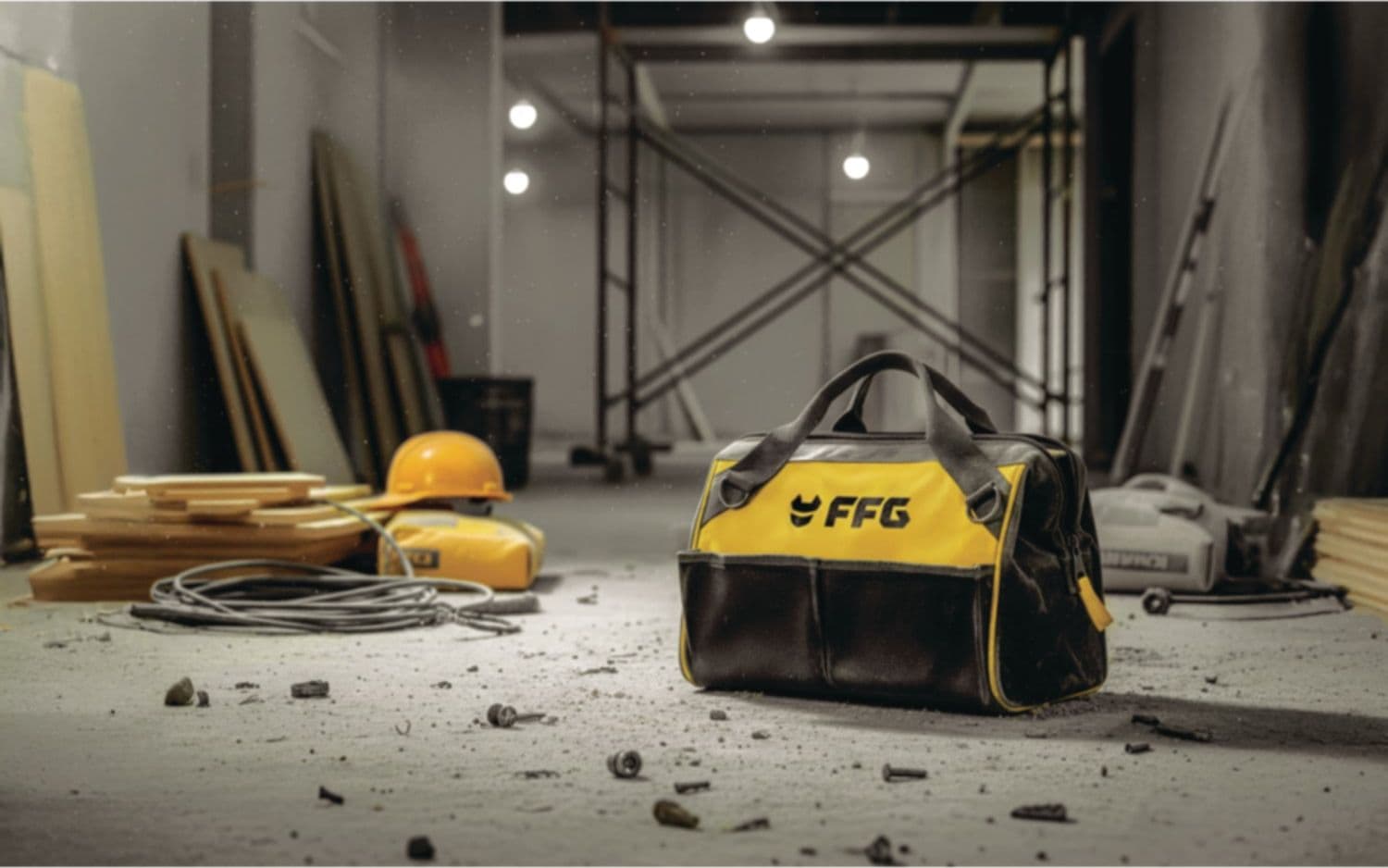 FF Group 40,5x24x30cm 25L borsa portautensili con mantella superiore di chiusura - 5