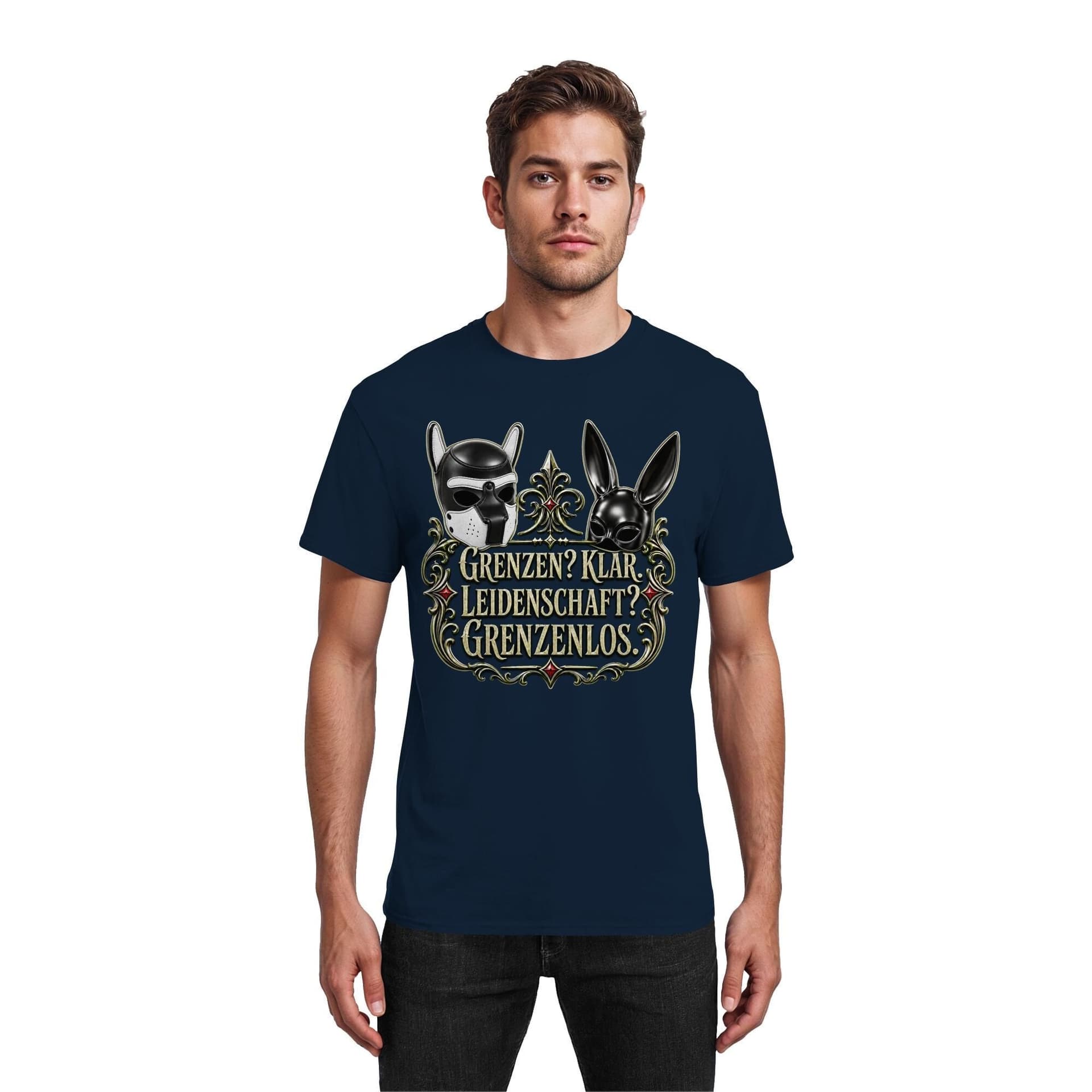 T-shirt BDSM Fetish "Grenzen? Klar. Leidenschaft? Grenzenlos." unisex - 4