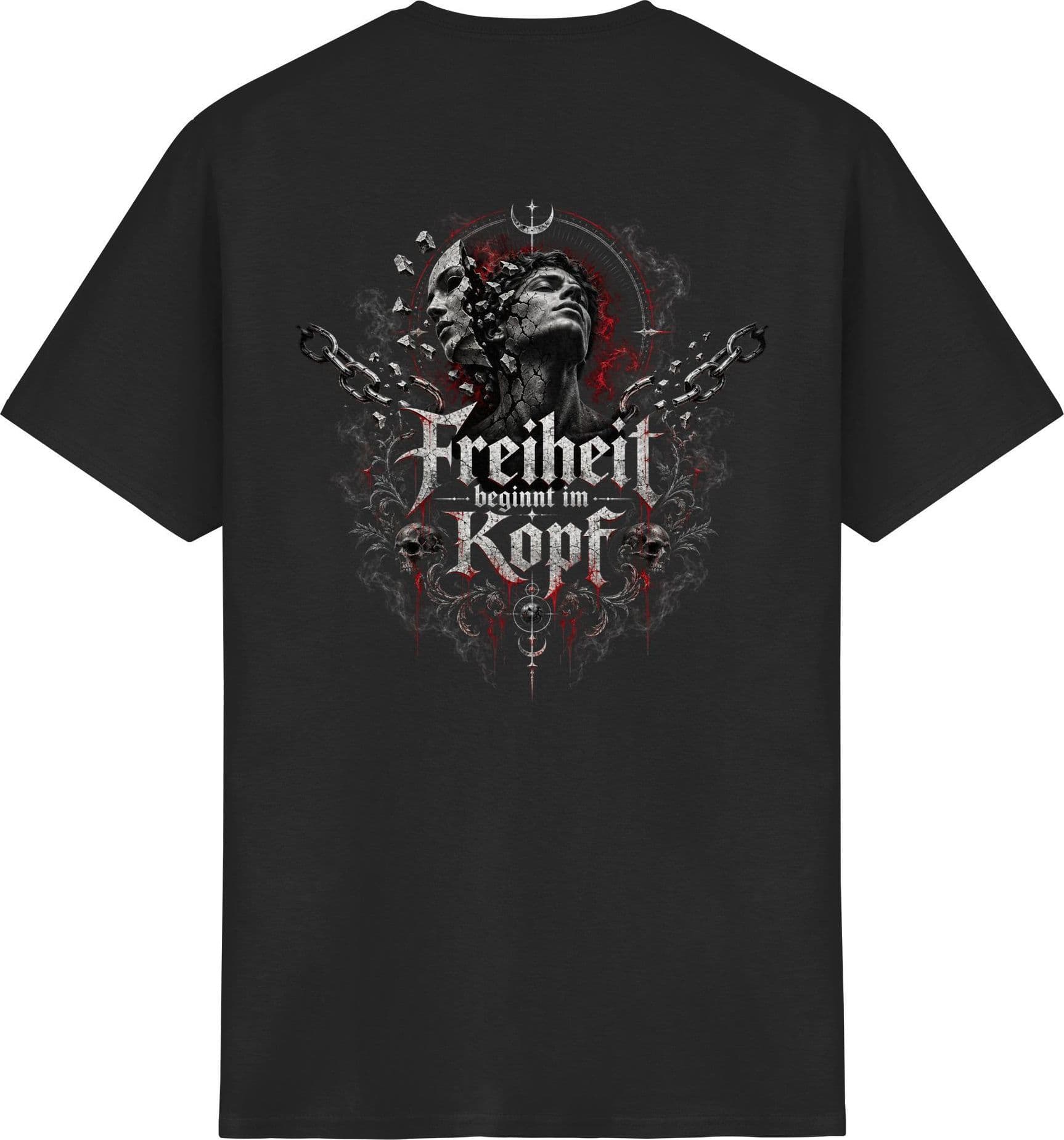 T-shirt Swinger "Freiheit Beginnt im Kopf" per coppie aperte e scambisti unisex - 7
