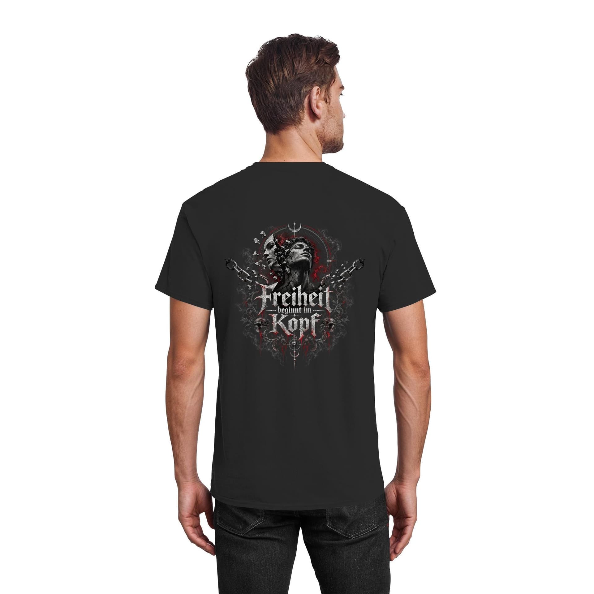 T-shirt Swinger "Freiheit Beginnt im Kopf" per coppie aperte e scambisti unisex - 8