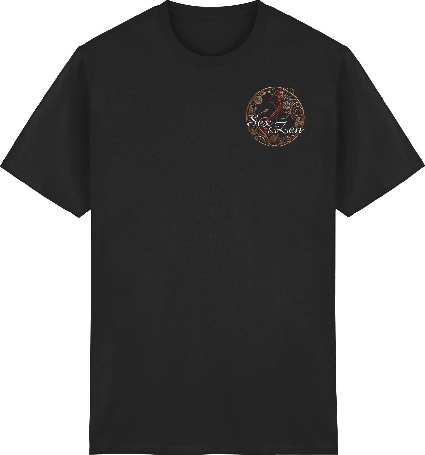 T-shirt Sex and Zen uomo BDSM kink bondage stampa fronte retro - 6