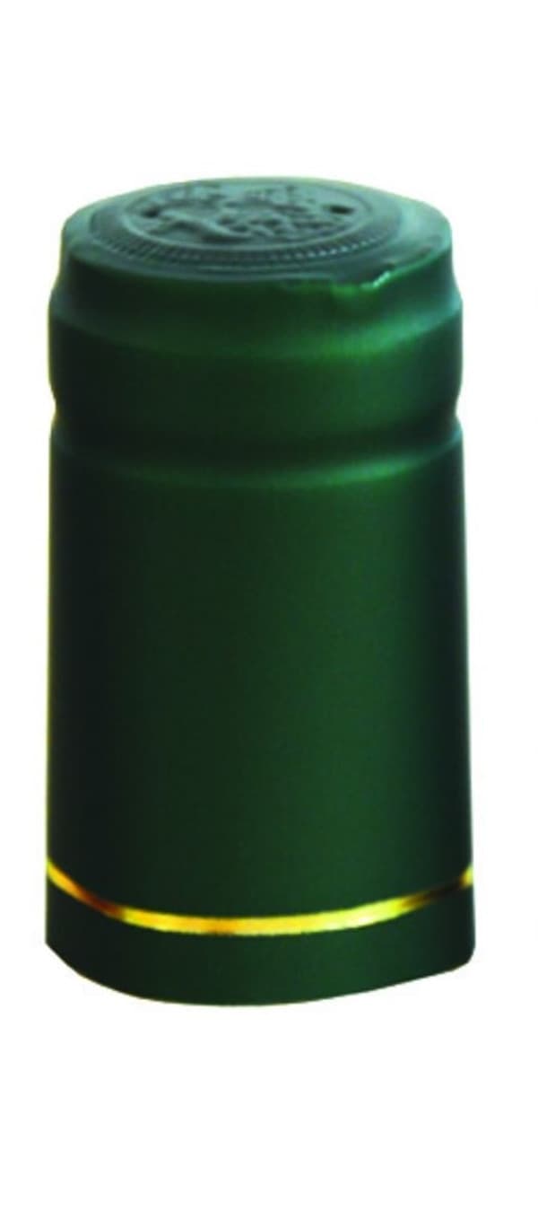 Capsula termoretraibile per bottiglie vino pz.100  verde    mm.31x55 - 4