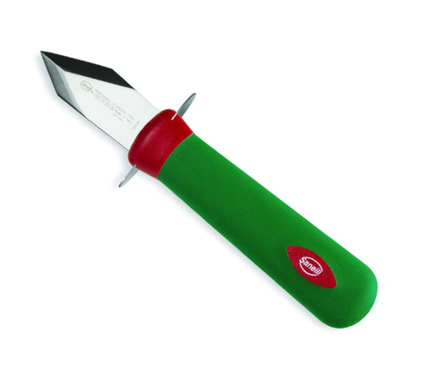COLTELLO APRI OSTRICHE  manico ergonomico in materiale antiscivolo   	- cm.9 - 2