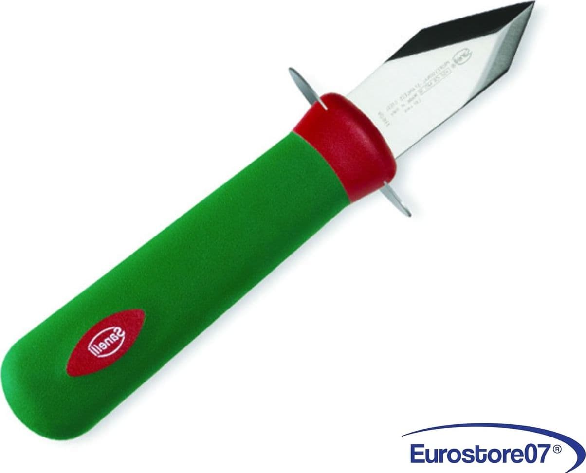 COLTELLO APRI OSTRICHE  manico ergonomico in materiale antiscivolo   	- cm.9 - 4