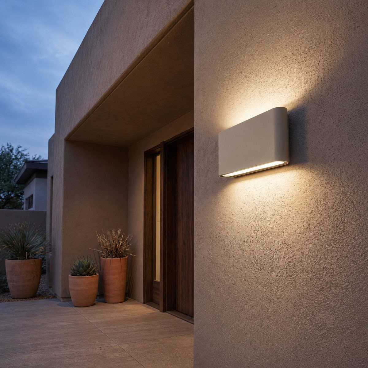 Applique moderno Promoluce GRIP A18 LED IP65 CCT biemissione alluminio vetro - 2