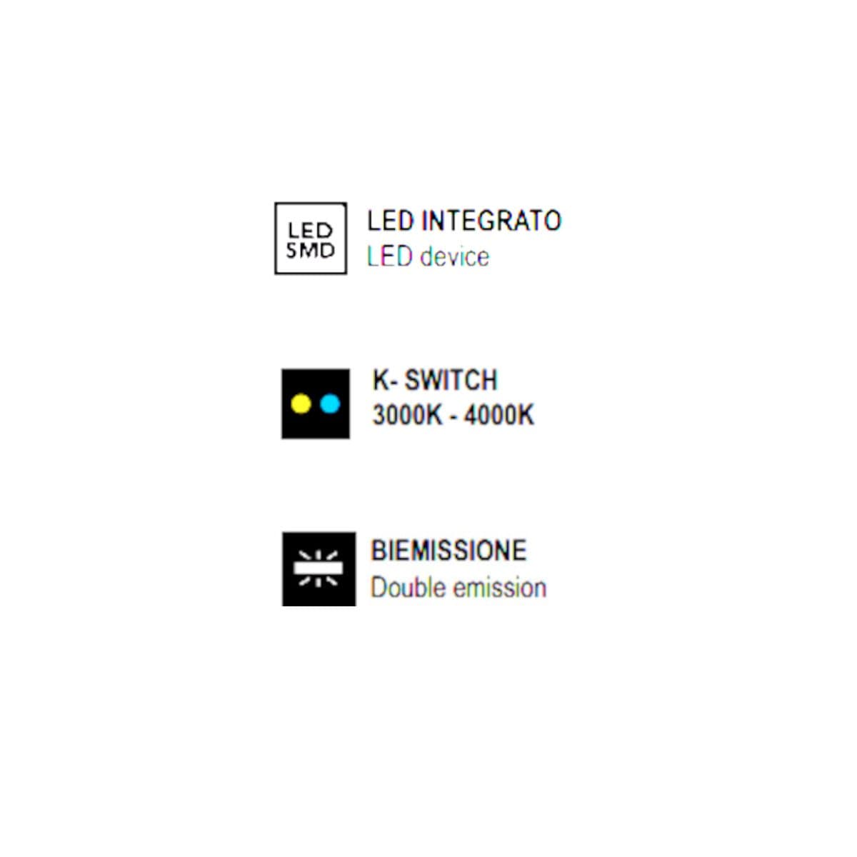 Applique moderno Promoluce GRIP A18 LED IP65 CCT biemissione alluminio vetro - 28