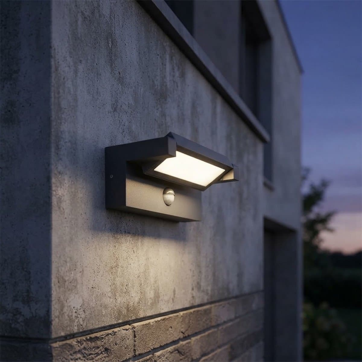Applique sensore Promoluce CORNER A20+S LED CCT IP65 orientabile alluminio vetro - 2