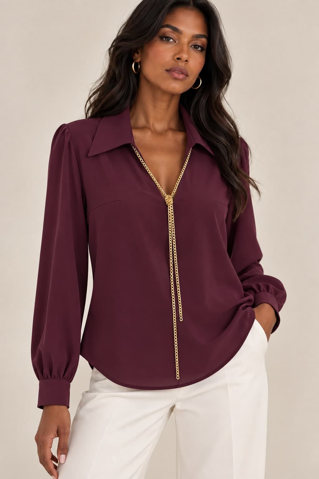 BLUSA 27785 TRIPLA GEORGETTE GML - 2