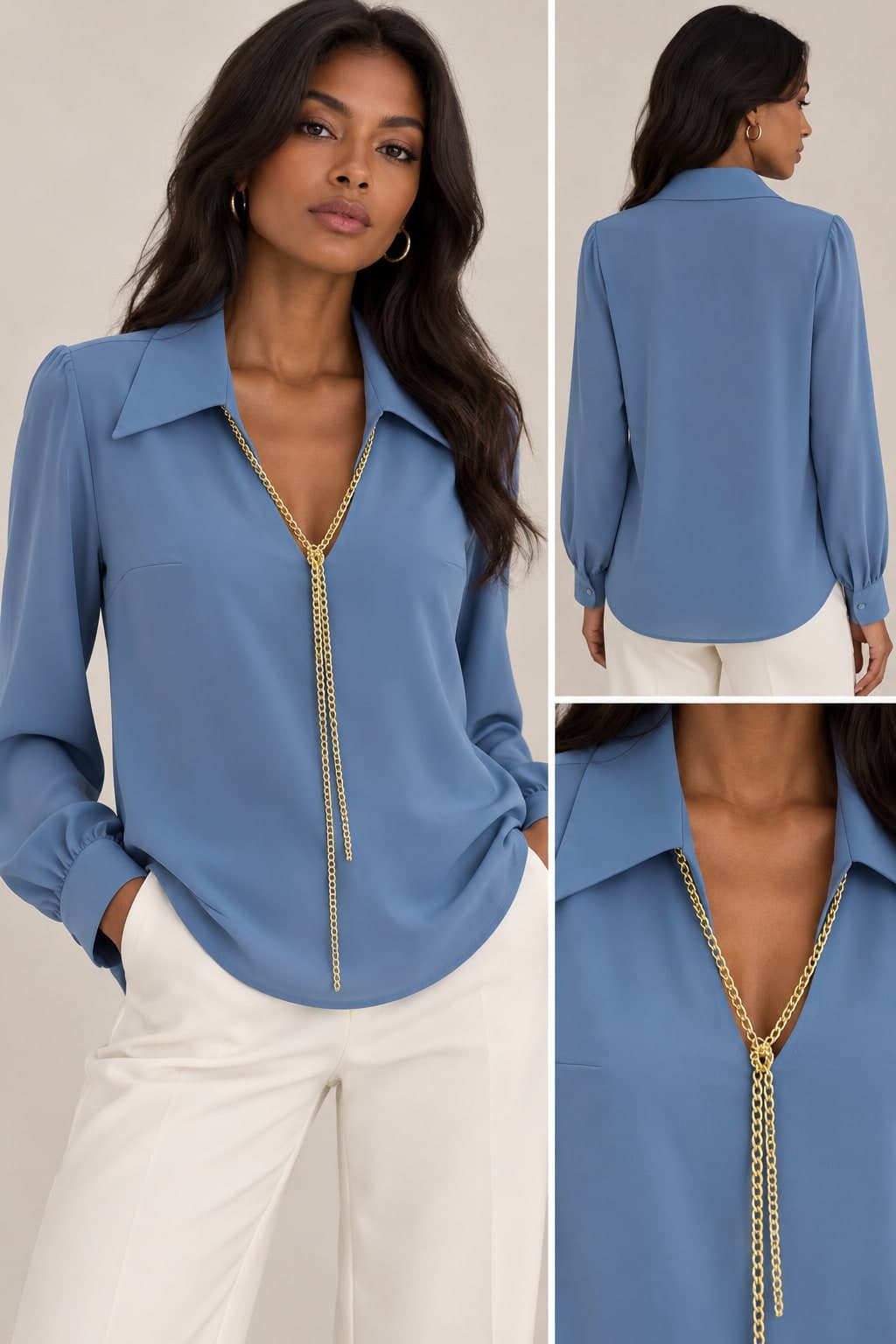 BLUSA 27785 TRIPLA GEORGETTE GML - 3