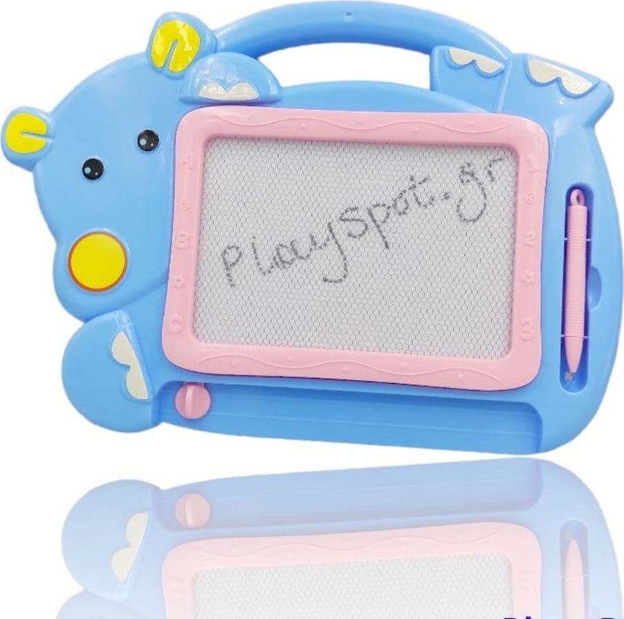 LAVAGNA MAGICA PER BAMBINI CANCELLABILE PENNA MAGNETICA A FORMA DI IPPOPOTAMO GIOCO 07683 - 4