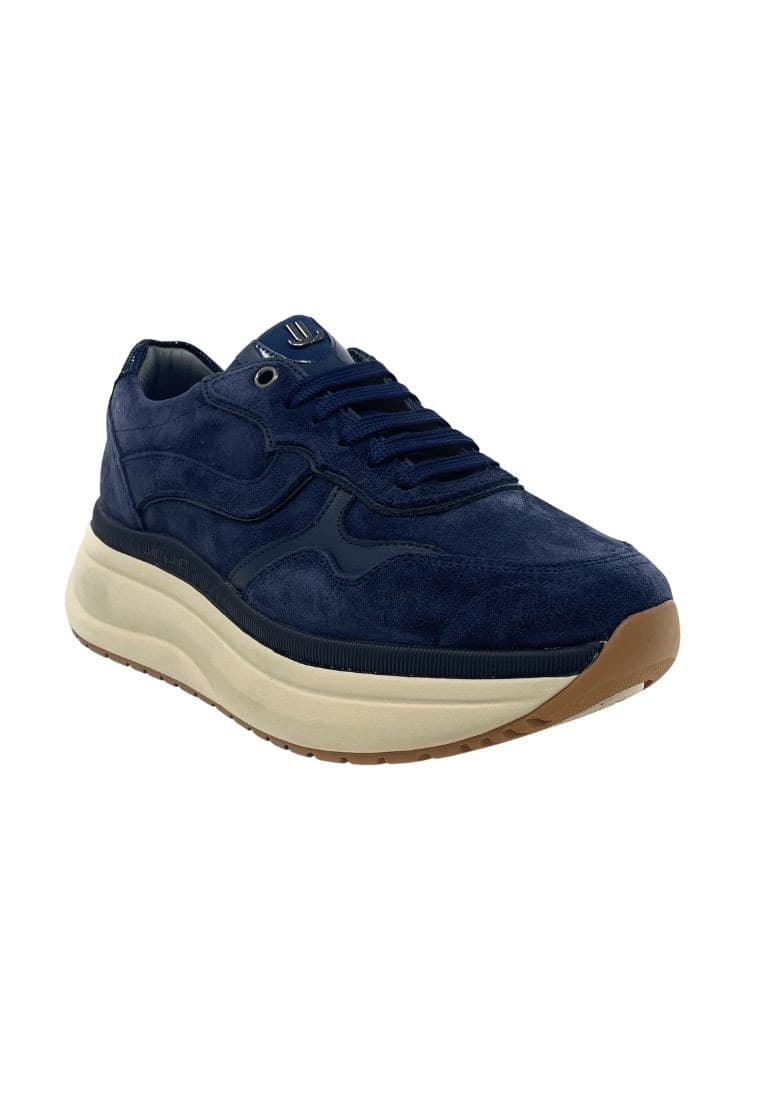 Janet & Janet sneakers in pelle scamosciata blu J-1072 - 2