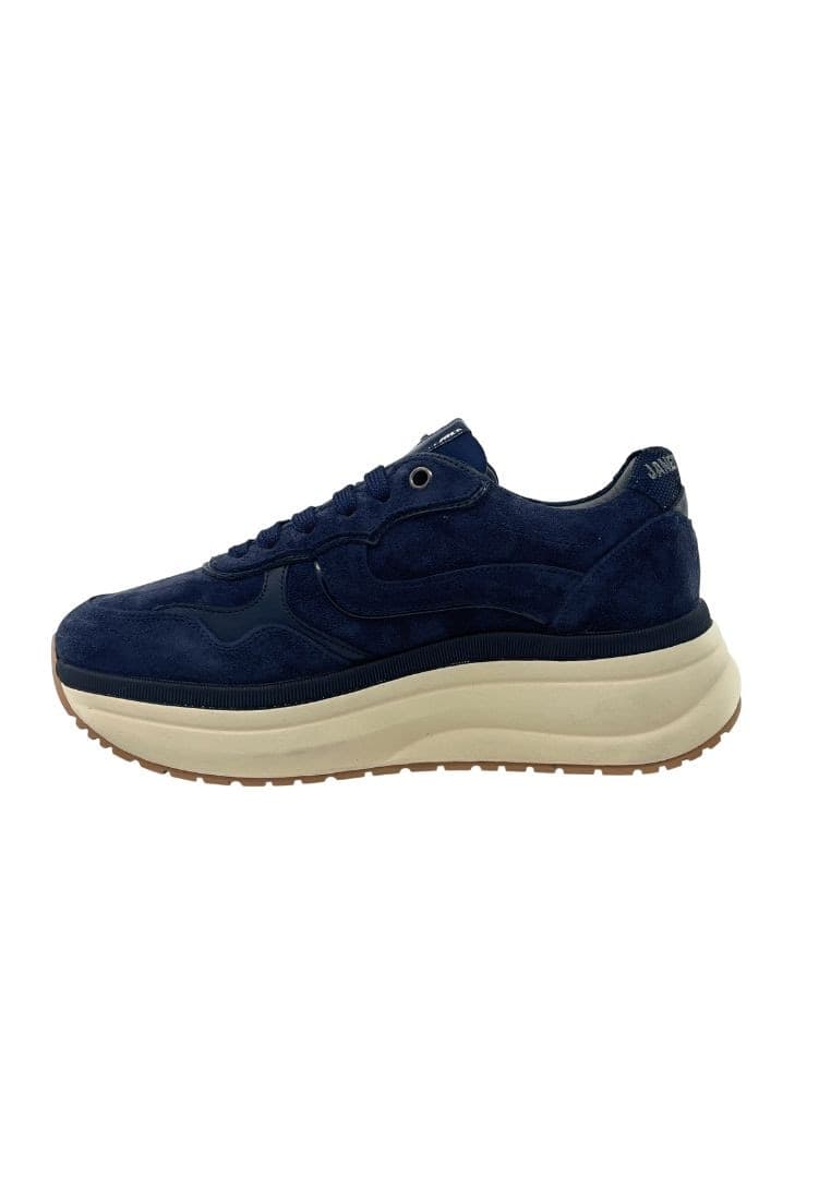 Janet & Janet sneakers in pelle scamosciata blu J-1072 - 3