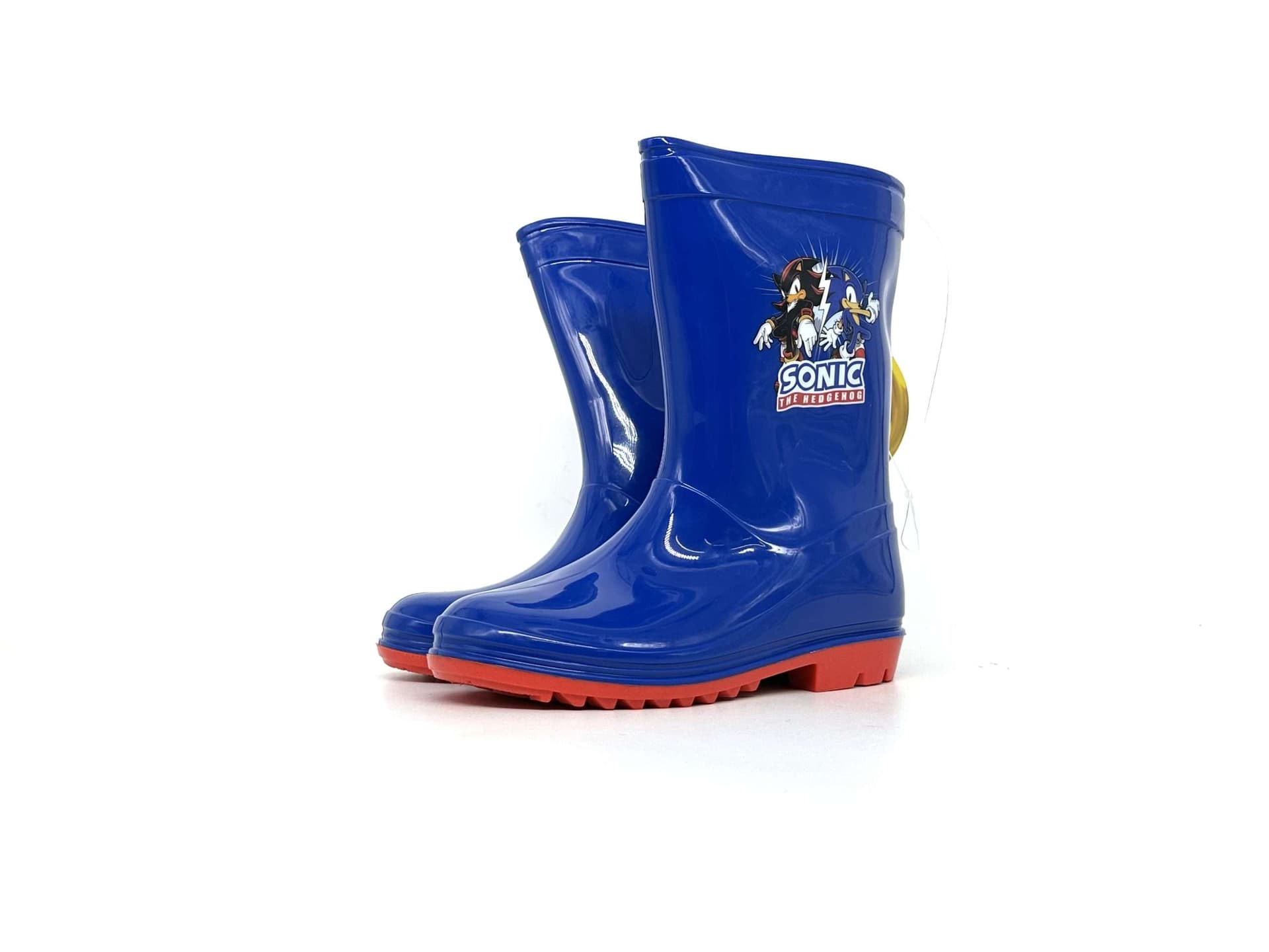 Sonic stivali di gomma da bambino blu e rossi - 2