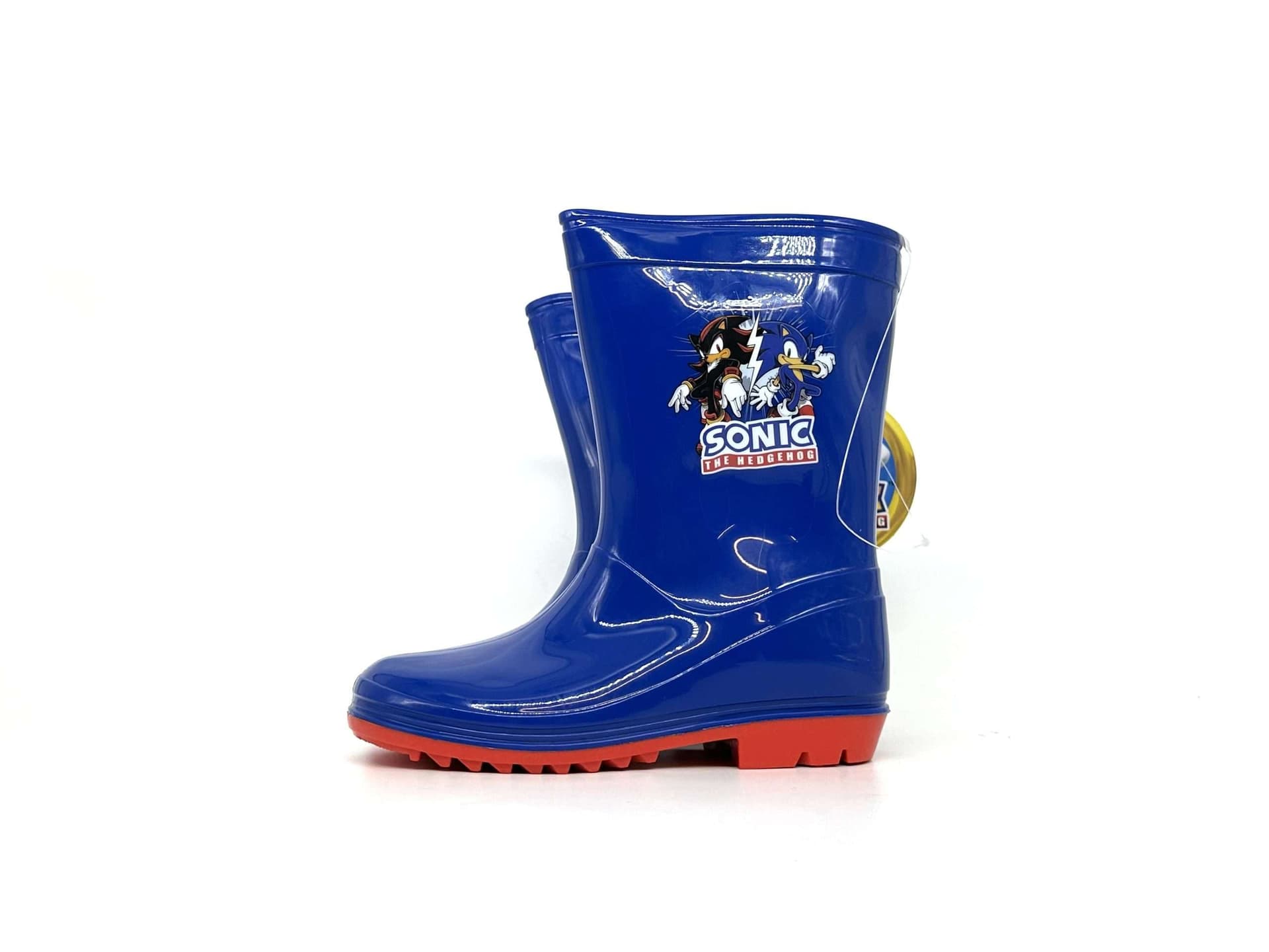 Sonic stivali di gomma da bambino blu e rossi - 3