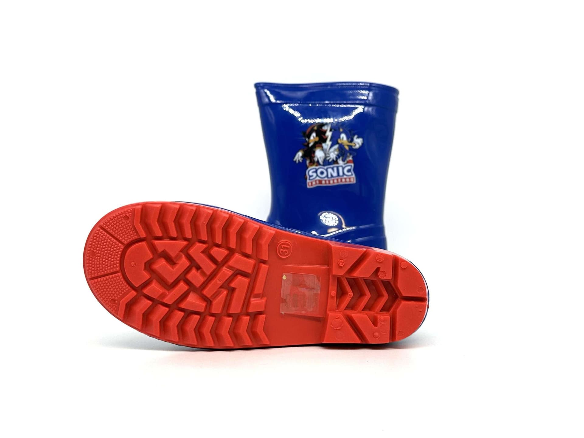 Sonic stivali di gomma da bambino blu e rossi - 4