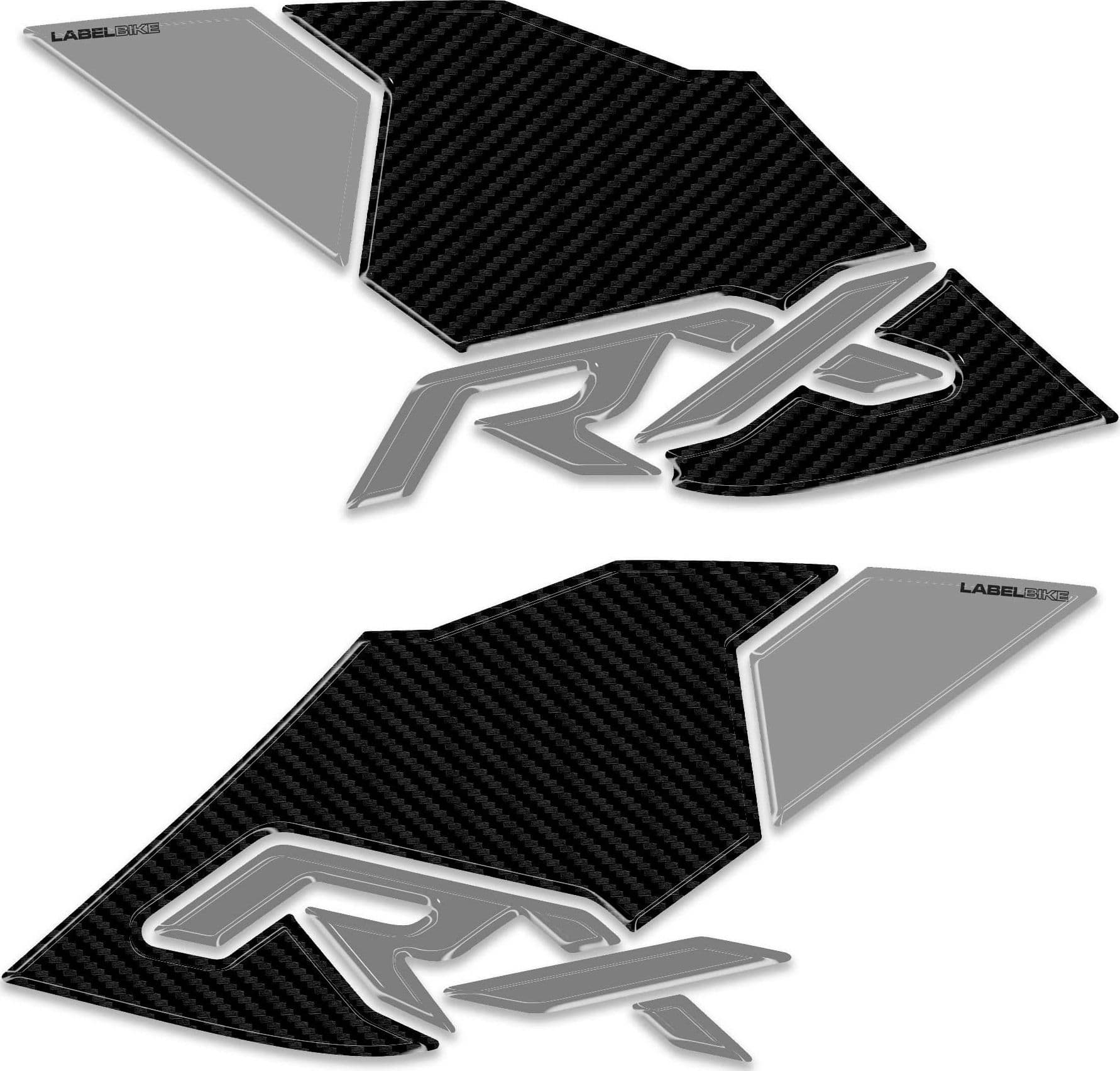Adesivi 3D Laterali Serbatoio moto compatibile con QJ Motor SRT 450RX 2026 - 2