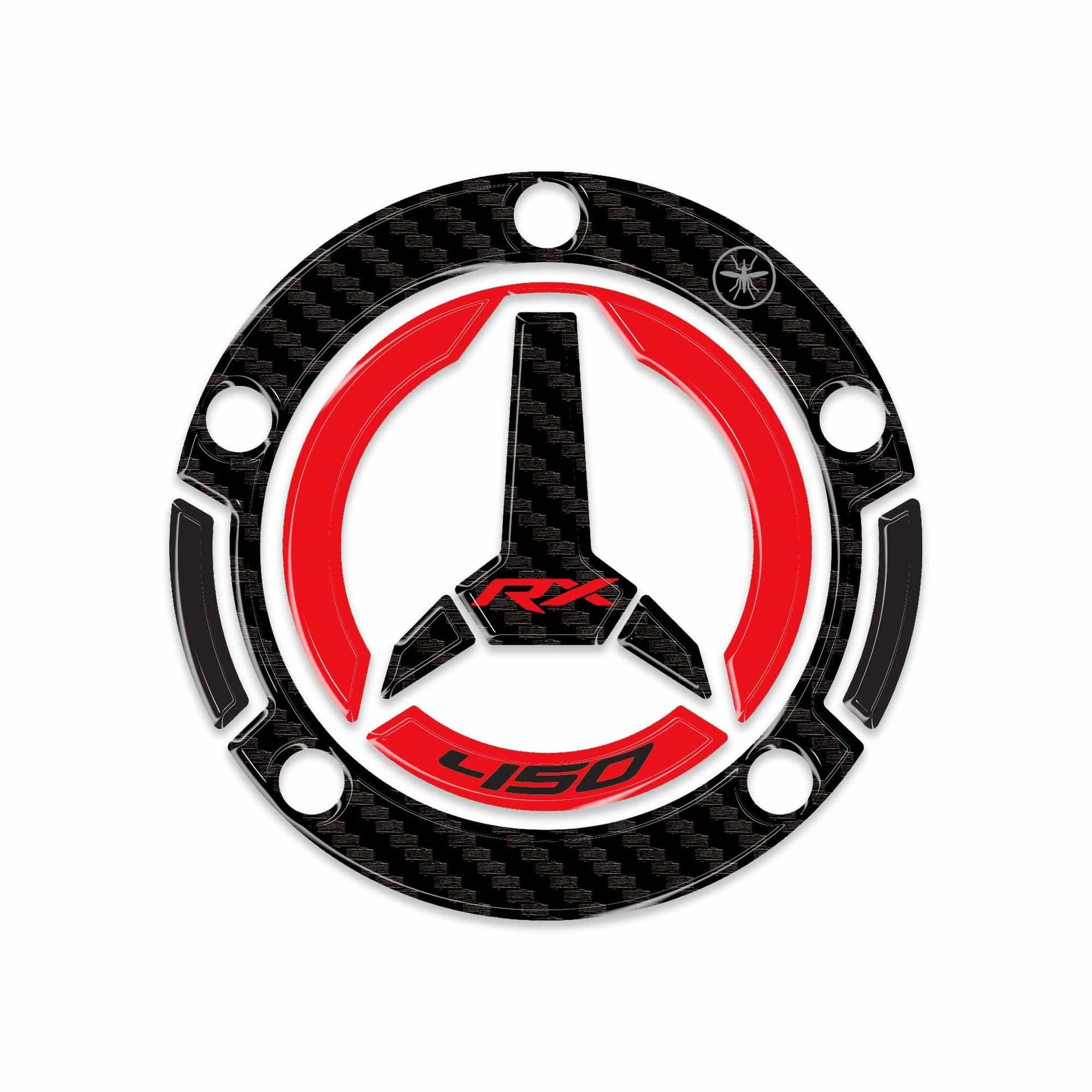 Adesivo 3D Tappo serbatoio moto compatibile con QJ Motor SRT 450 RX 2026 - 2