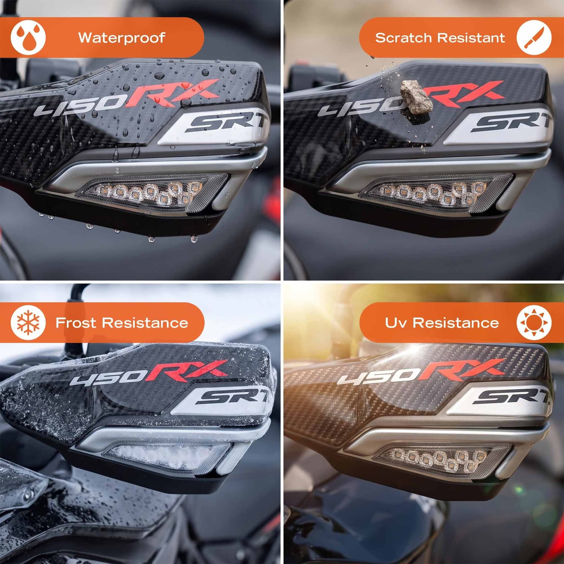 Adesivi Protezioni Paramani moto compatibile con QJ Motor SRT 450 RX 2026 - 5