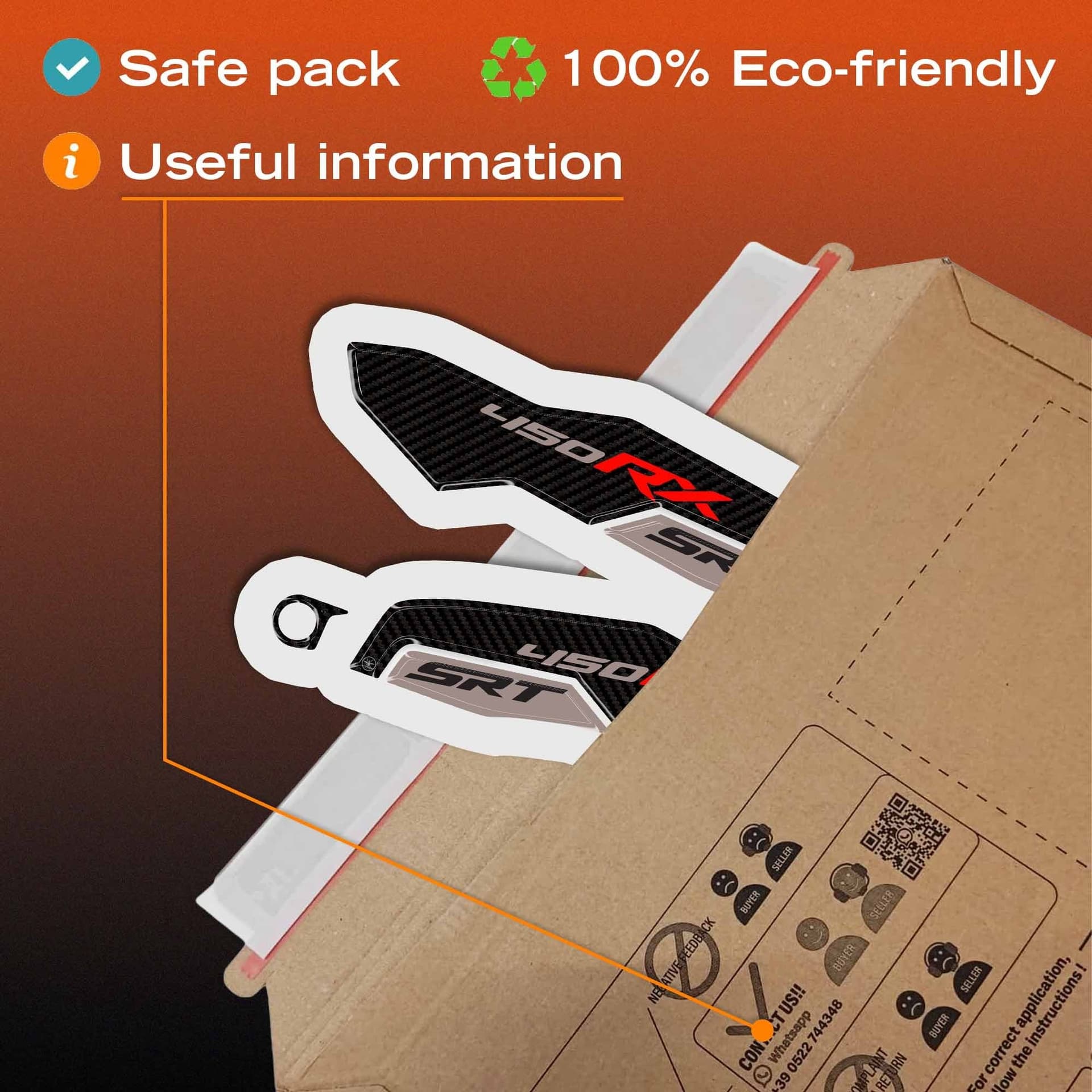 Adesivi Protezioni Paramani moto compatibile con QJ Motor SRT 450 RX 2026 - 7
