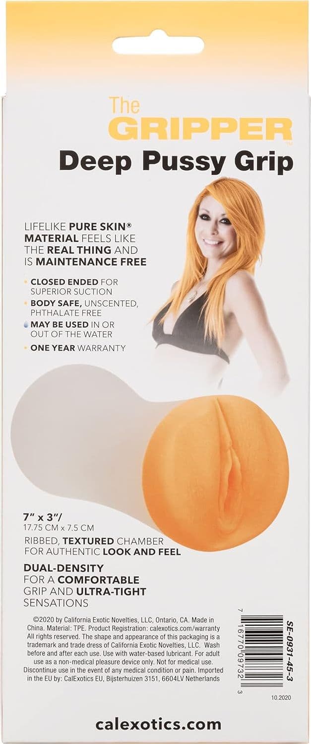 Masturbatore uomo The Gripper CalExotics 17,8 cm PureSkin TPE effetto suzione Ø 7,5 cm - 8
