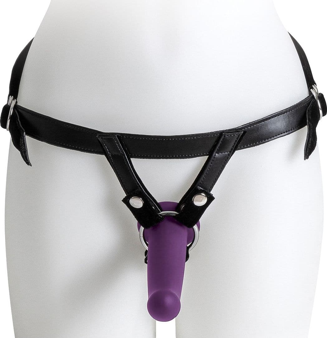 Strap-On She Has The Power Virgite 17,5 cm dildo silicone curvo harness universale - 6