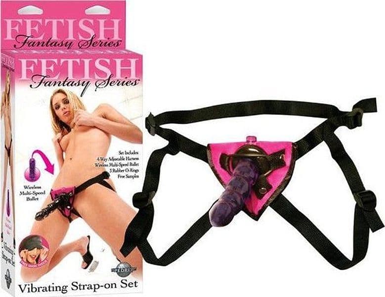 Strap-On vibrante Fetish Fantasy Pipedream 16,5 cm con bullet multi-velocità e 3 O-ring - 4