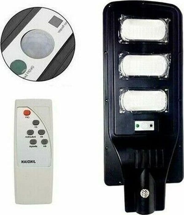 LAMPIONE CON PANNELLO SOLARE STRADALE FARO A LED AUTOMATICO TELECOMANDO 90W