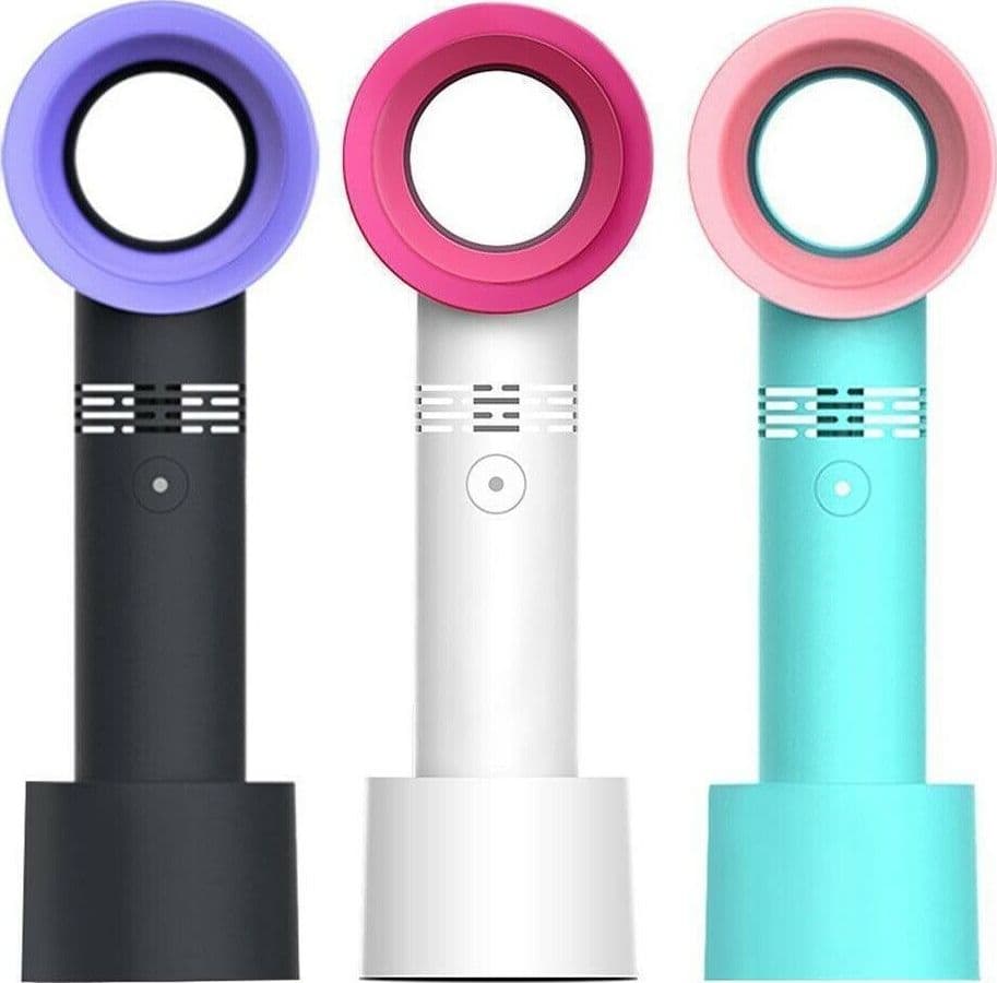 MINI VENTILATORE SENZA PALE PORTATILE RICARICABILE USB UFFICIO CASA AUTO