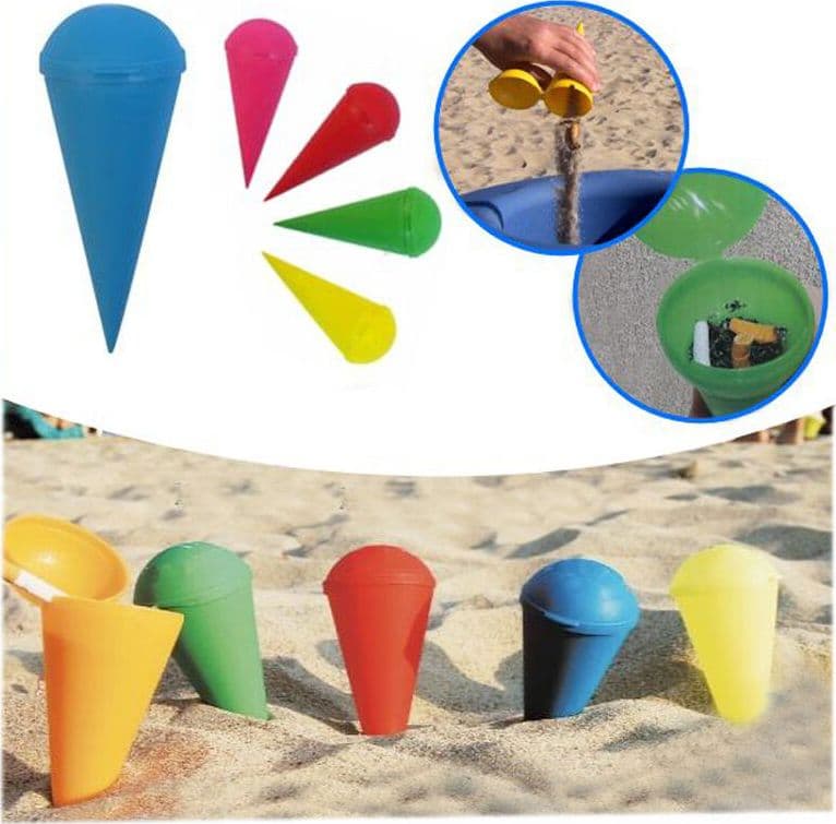 Posacenere da spiaggia conico tascabile portacenere viaggio spiaggia cenere