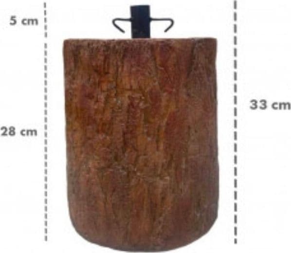 Tronco Base Albero di Natale 28cm Decorazione Effetto Legno Marrone - 2