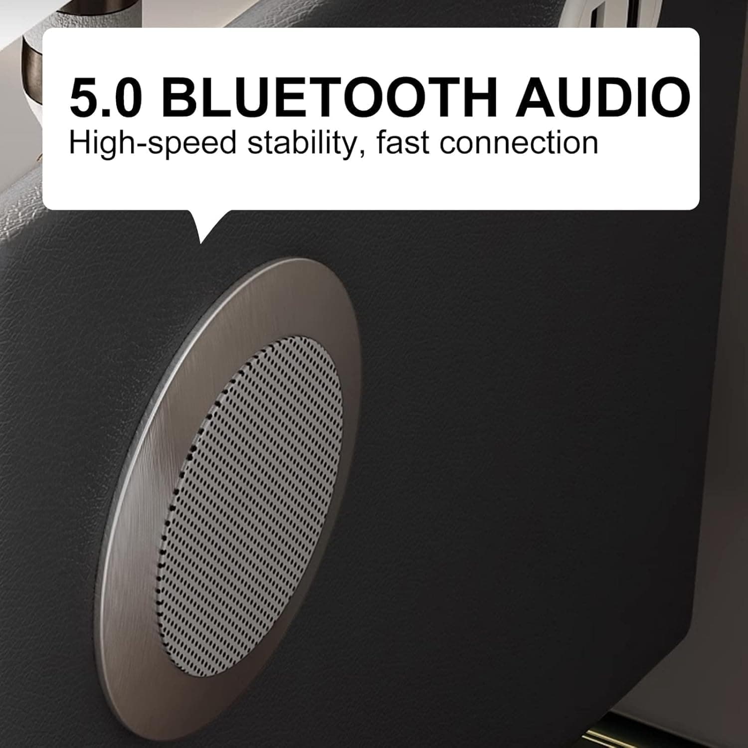 Comodino Intelligente con Ricarica Wireless e USB, Altoparlante Bluetooth, Comodino LED Multifunzionale con 3 Colori Oscurabili per Camera da Letto Bianco - 5