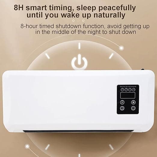 Termoconvettore Elettrico da Parete 1500W con Display LED e Telecomando - Funzione Aria Calda/Fredda Temperatura Regolabile, Timer, Design Compatto ed Efficiente per Casa Ufficio 45x12x20 - 5