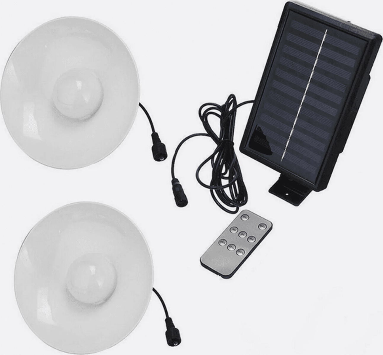 Coppia Lampade a Sospensione Lampadario Faretto Faro Campeggio Energia Solare - 4
