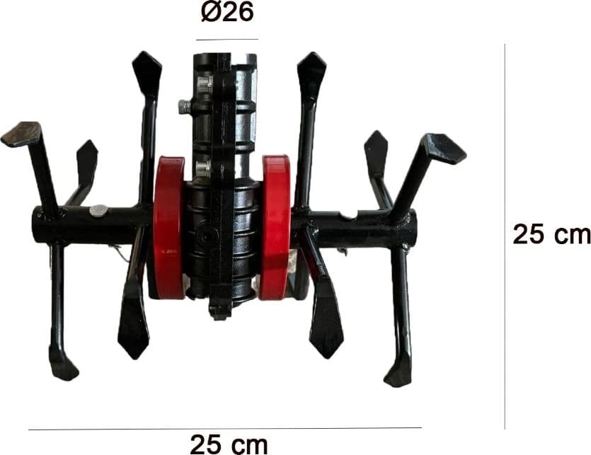 Gruppo Zappetta Decespugliatore Slim Motozappa 9 Denti Ø26 mm per Orto Fresa Universale 07493 - 2
