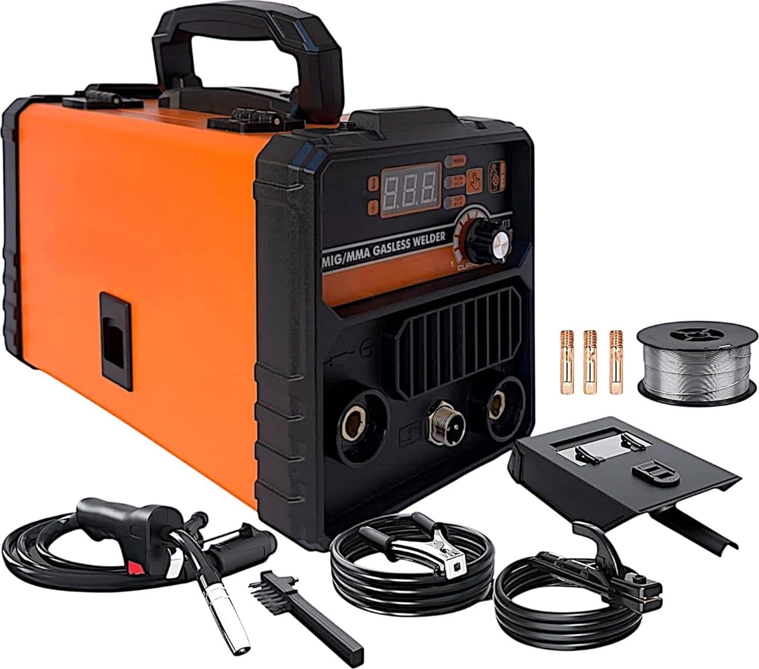 Saldatrice Multiprocesso Filo Continuo MIG No GAS + MMA Elettrodo 500 Ampere Fabbro Display Digitale Portatile Saldatura MIG/MMA IGBT inverter include Maschera Torcia e Bobina di Filo Animato - 2